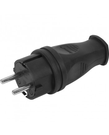 Вилка прямая каучук2Р+РЕ1*16А 220-240V IP44 4001 330642