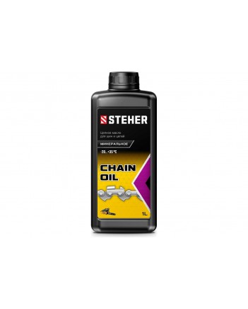 Цепное минеральное масло для бензо и электропил, 1 л STEHER   76020-1