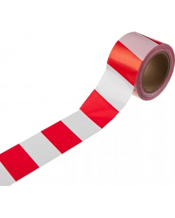 Сигнальная лента, цвет красно-белый, 75мм х 150м, STAYER 12241-75-150