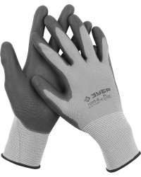 Перчатки Зубр Мастер для точных работ с полиуретановым покрытием, М размер    11275-М