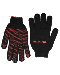 ЗУБР СТАНДАРТ, р-р L-XL, с ПВХ покрытием(точка) перчатки трикотаж, утепленные. 11462-XL